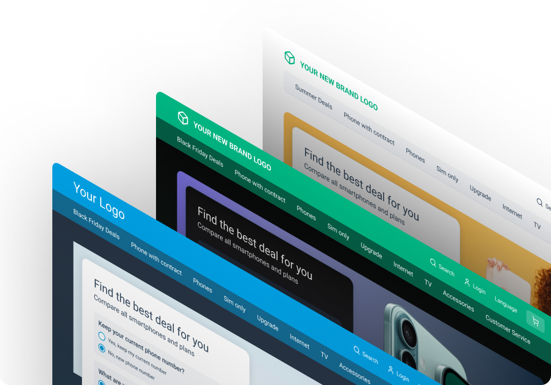 Commerce Platform for Telcos - Website visual