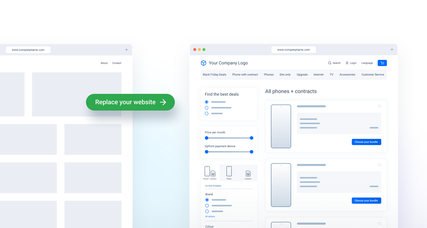 Homepage S7 - Out-of-the-box Website Use Case - Blue Version